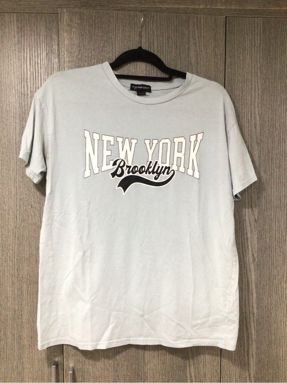 Streetwear Society Light Blue New York Brooklyn Graphic Tee